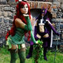 Poison Ivy-steampunk vers. (with The Huntress)