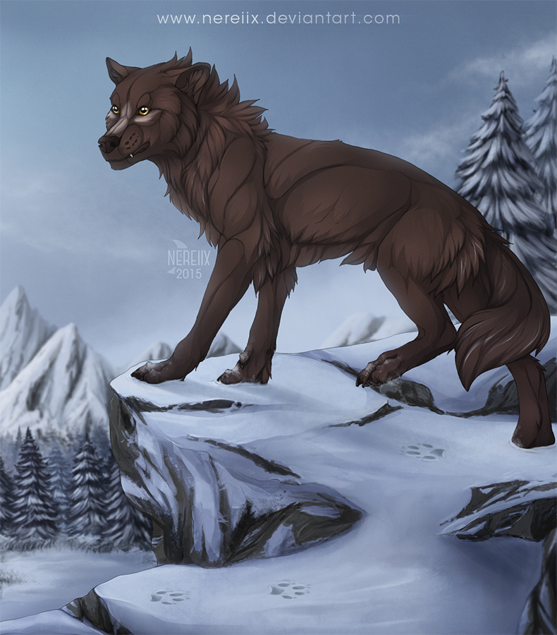 The snowy mountain - Commission