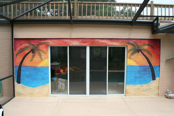 Tropical Pool Side Mural