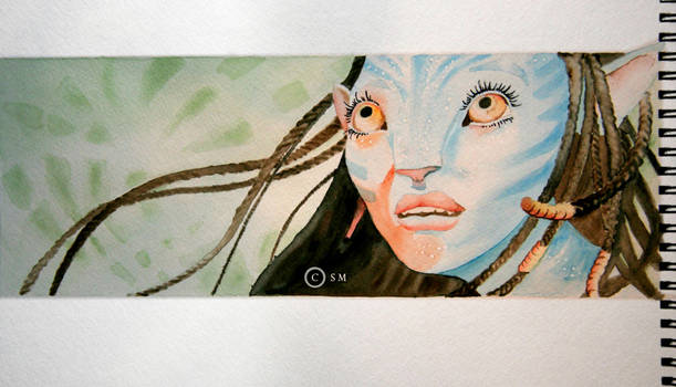 Neytiri water colour finished