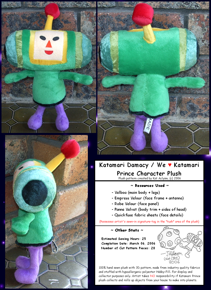 Katamari Damacy Prince Plush by Kat Aclysm on DeviantArt