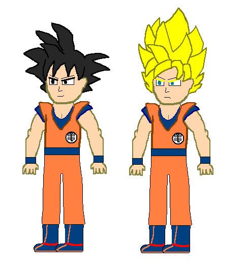 Ssj Base Goku (Base and Super Saiyan) by MetalTom1117 on DeviantArt