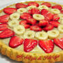 Crostata fragole, banane e crema pasticcera