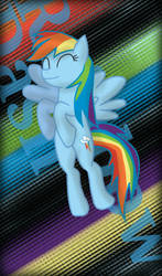 Rainbow Dash is happy