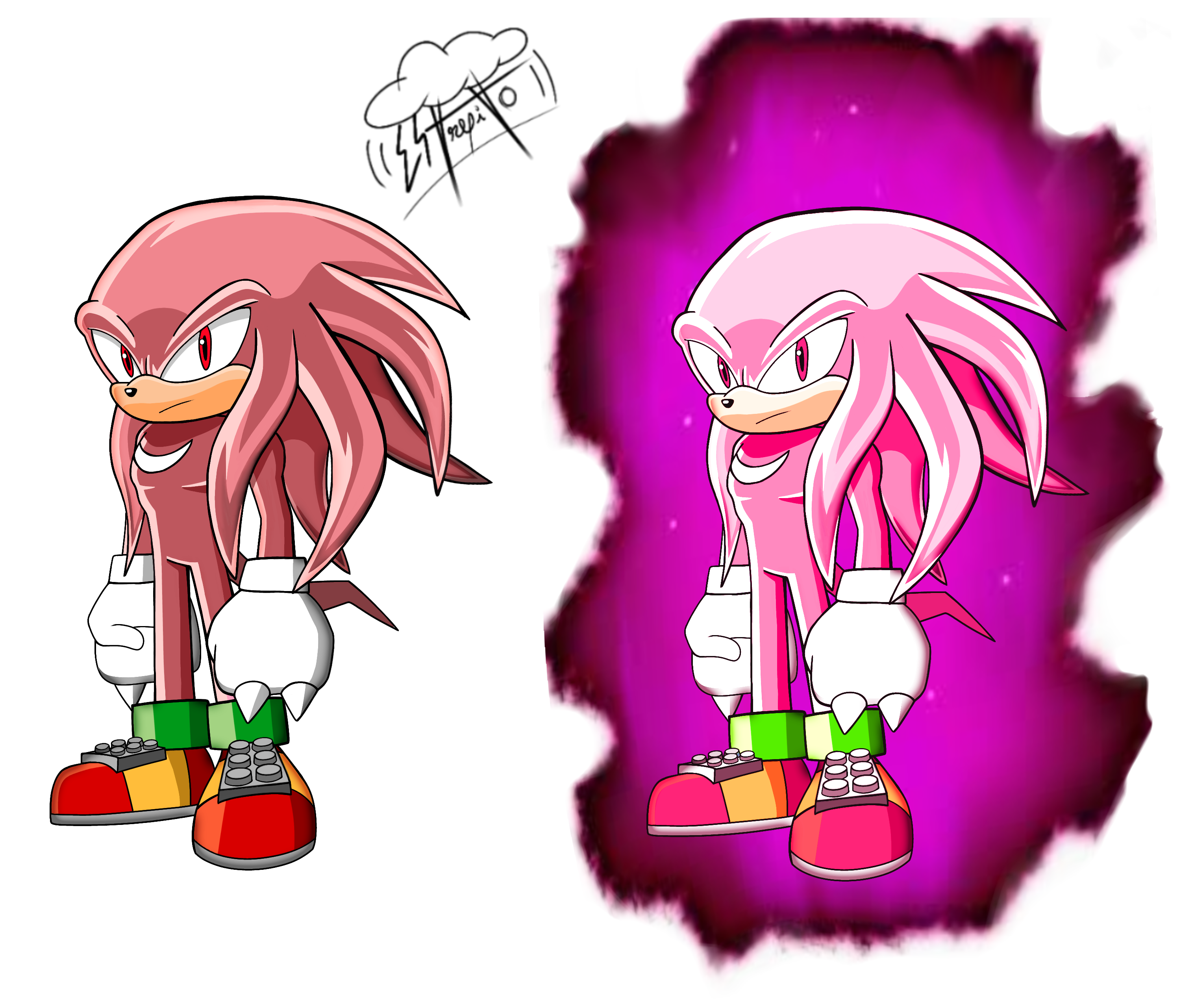 Hyper Knuckles Drawing Super Knuckles / Hyper Knuckles by Radblast by radblast on DeviantArt