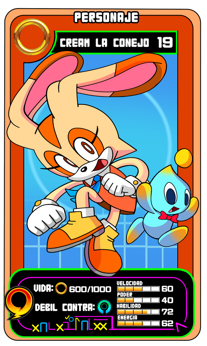Cream The Rabbit Card Cream the Rabbit Carta by radblast on DeviantArt