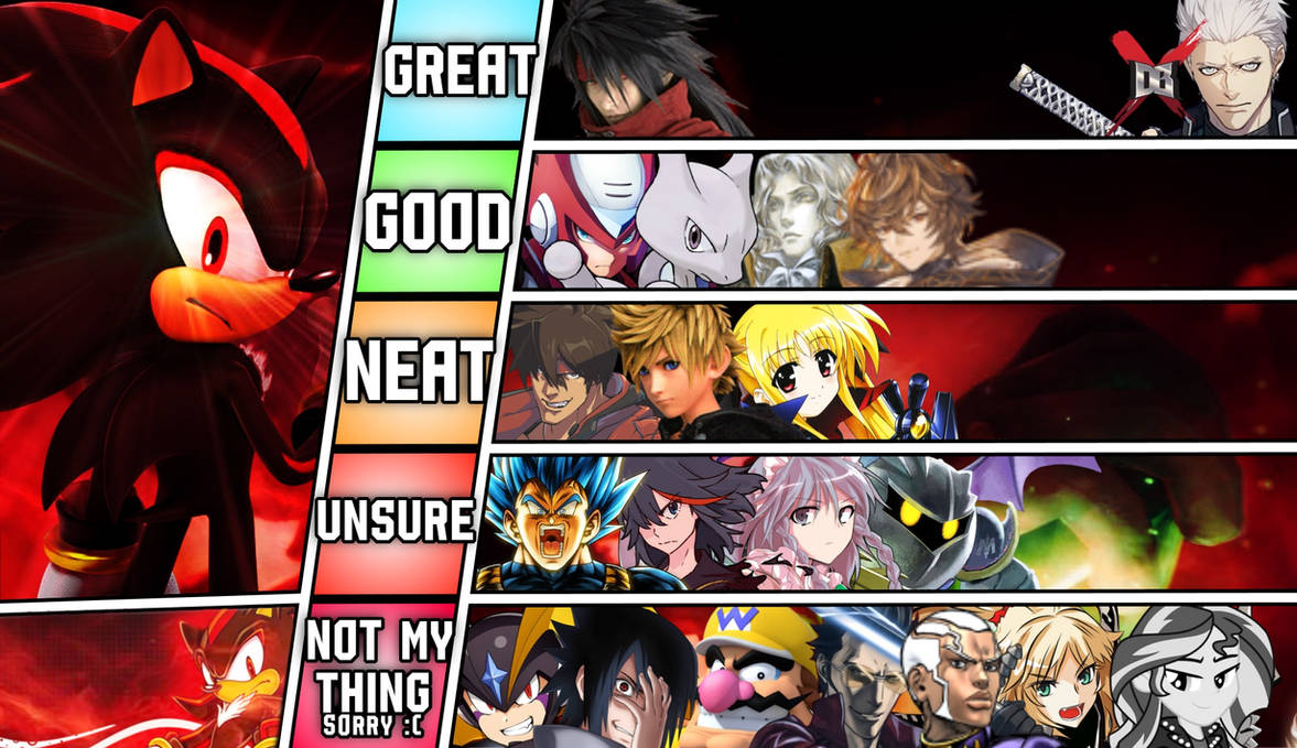 Shadow O5 Ranks Shadow match up ranking by Grimreaperguy95 on DeviantArt
