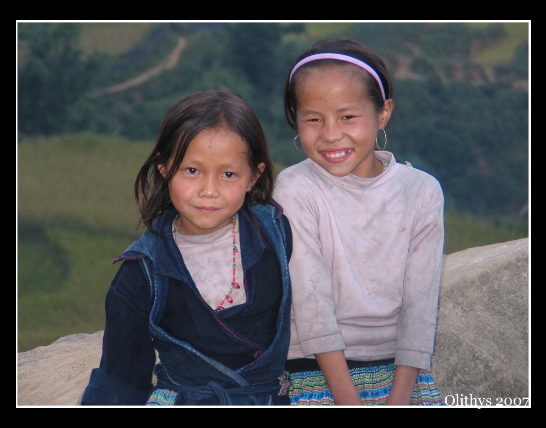 Little black Hmong girls