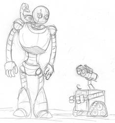 Wall-E and Roz