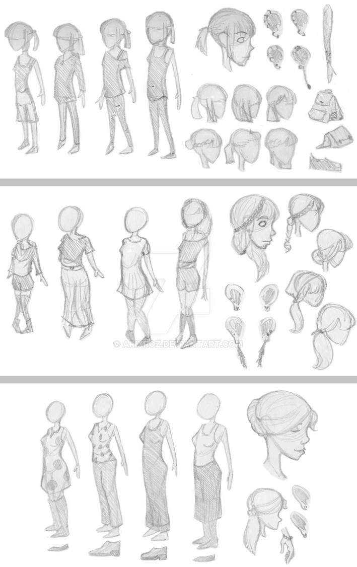 Character Concept Ideas P2 by arixroz on DeviantArt