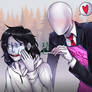 Redrawing my old art: Jeff the killer And Slenderm