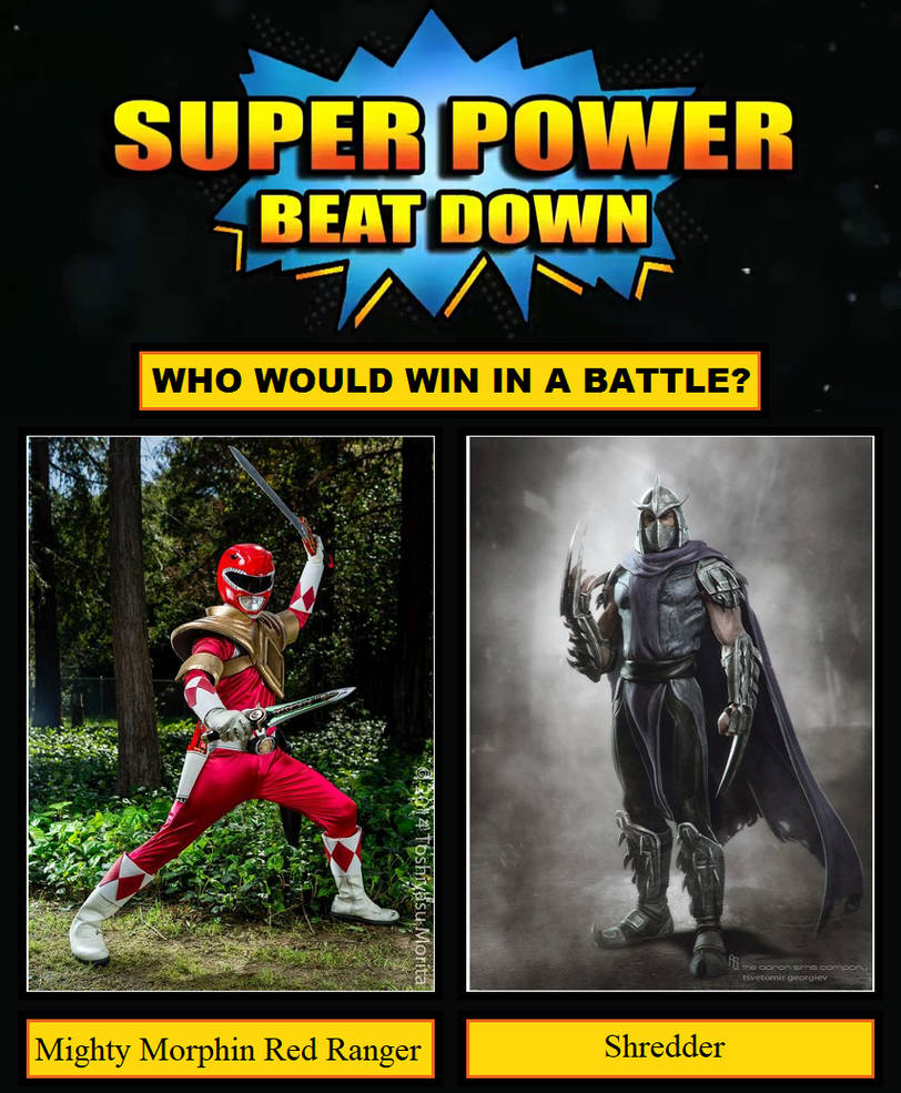 Super Power Beat Down Red Ranger VS. The Shredder by cpeters1 on DeviantArt