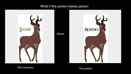 What if Anthro Adult Bambi kisses Adult Ronno