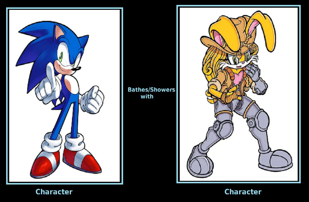 Sonic the Hedgehog and Bunnie Rabbot Shower Meme by cpeters1 on DeviantArt