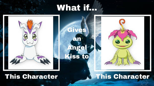 Gomamon Gives an Angel Kiss to Palmon