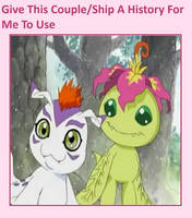 Give Gomamon and Palmon A History For Me To Use