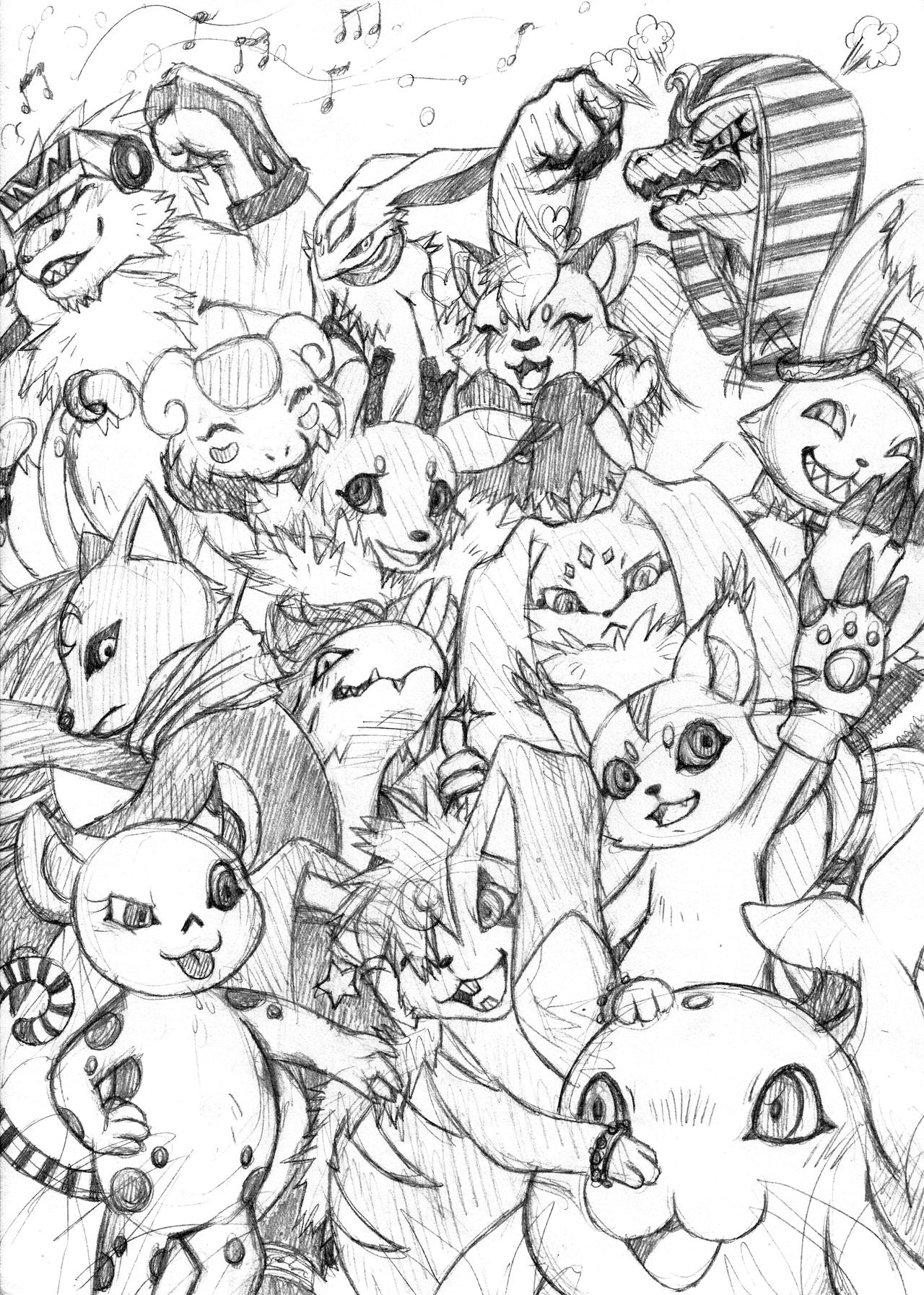Digimon Coded Digimon OC Scetch by Megaloceros-Urhirsch on DeviantArt