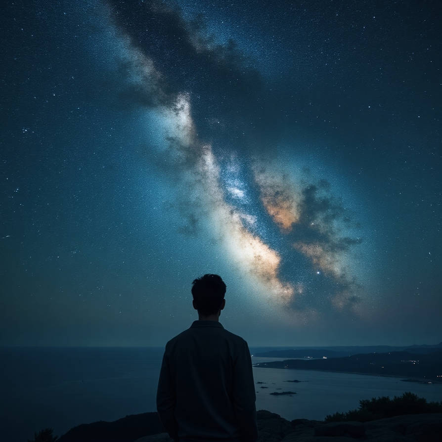 a man contemplating the universe by jmelloy on DeviantArt