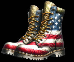 Patriotic Army Boots PNG