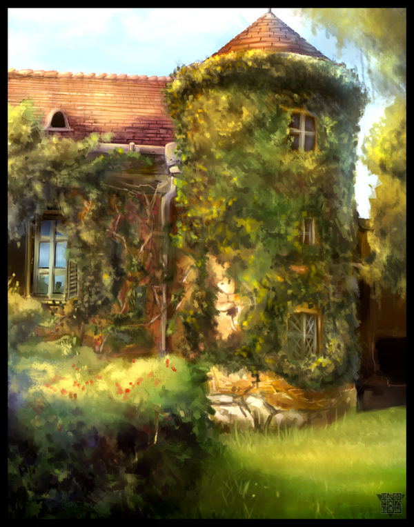 Overgrown mansion by MalthusWolf