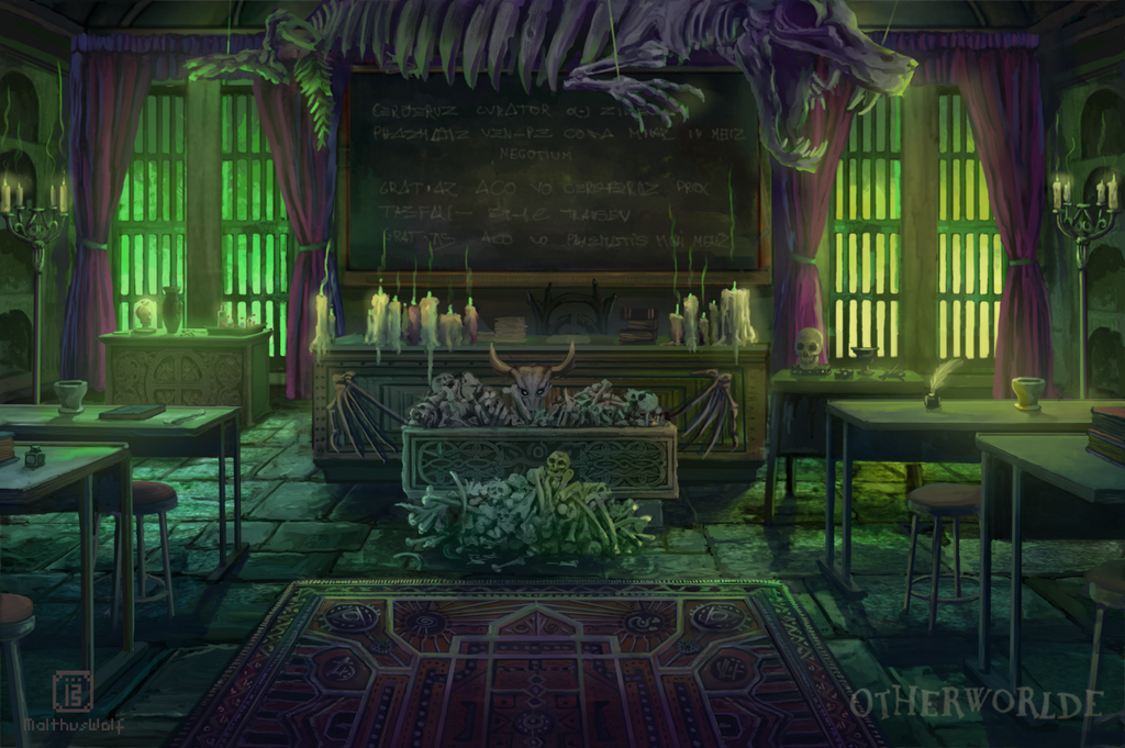 Necromancer Ritual Room Necromancy classroom by MalthusWolf on DeviantArt