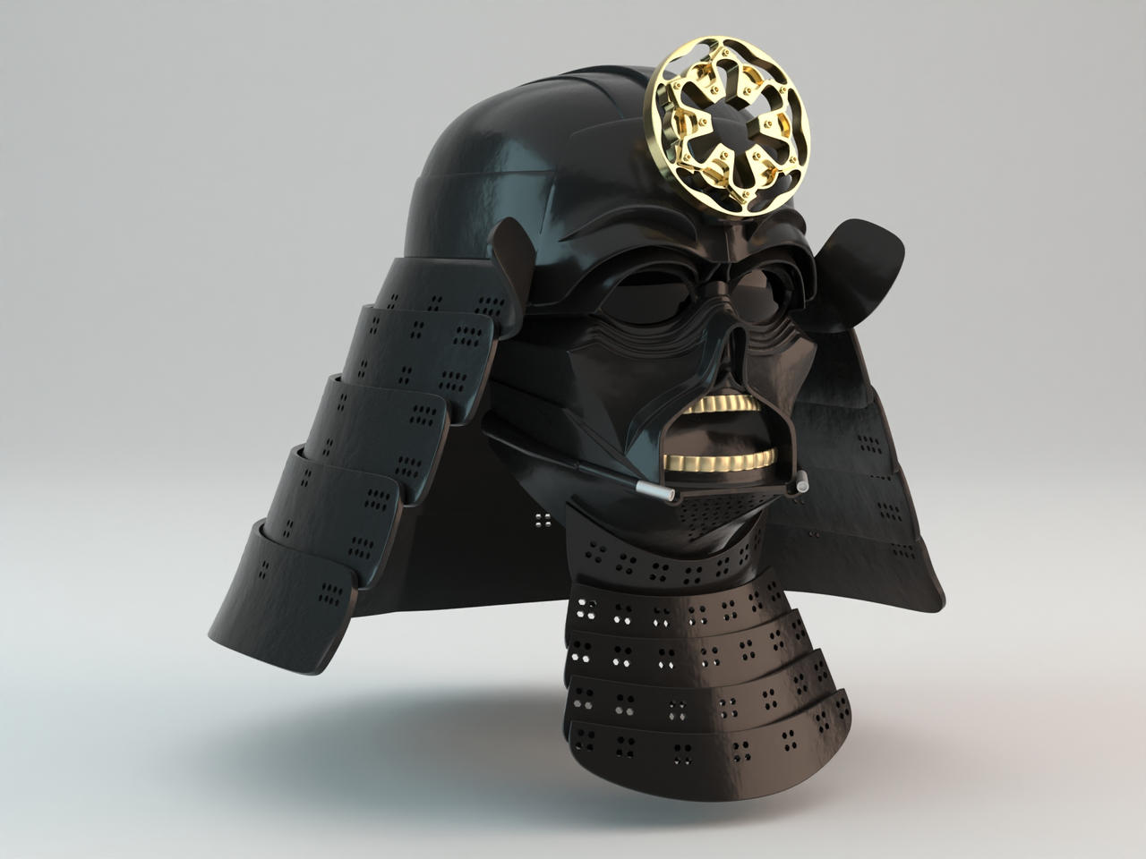 Samurai Darth Vader Helmet 3D print model by cgdoofus on DeviantArt