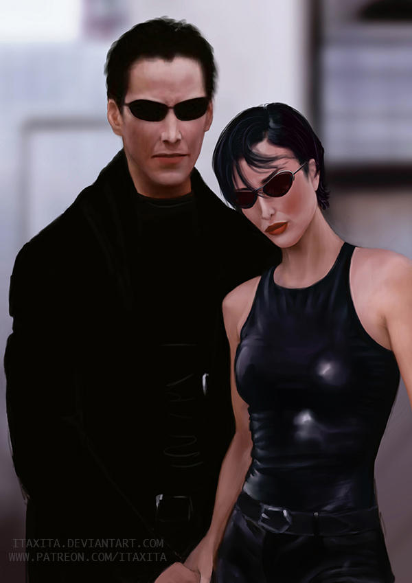 Neo and Trinity by itaXita on DeviantArt