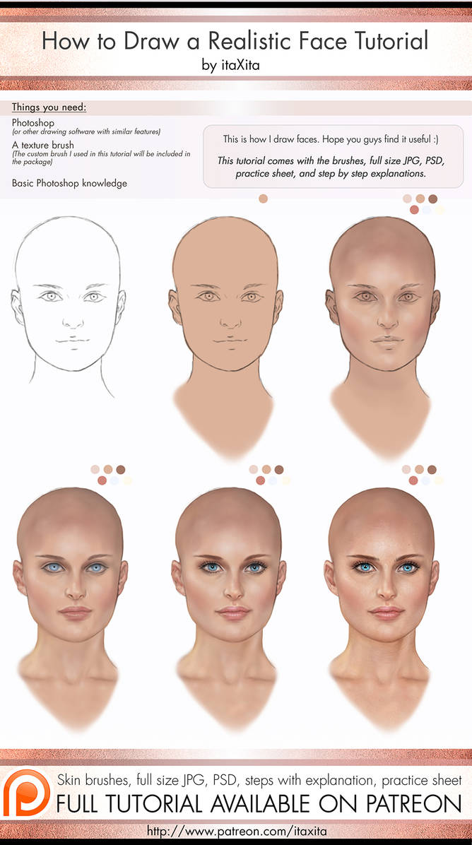 How to Draw a Realistic Face Tutorial by itaXita on DeviantArt