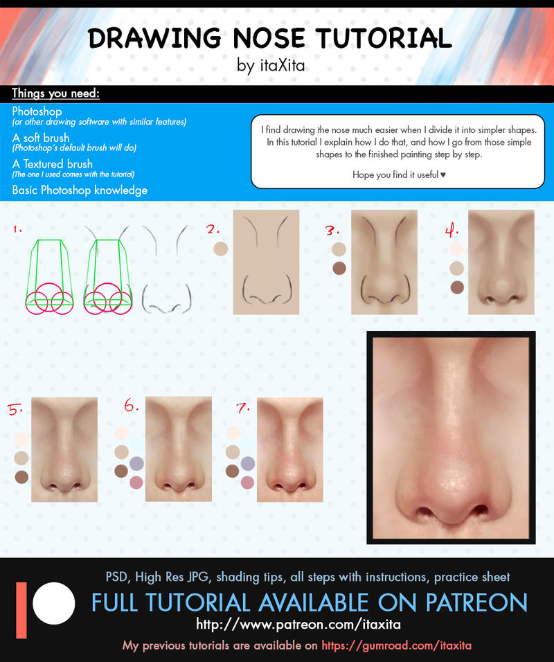 Nose Tutorial By ItaXita On DeviantArt nose-tutorial-by-itaxita-on-deviantart