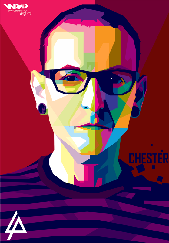 Chester bennington (linkin park) wpap by ariefpeinz