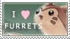 I Heart Furrets Stamp by Kiyo2S