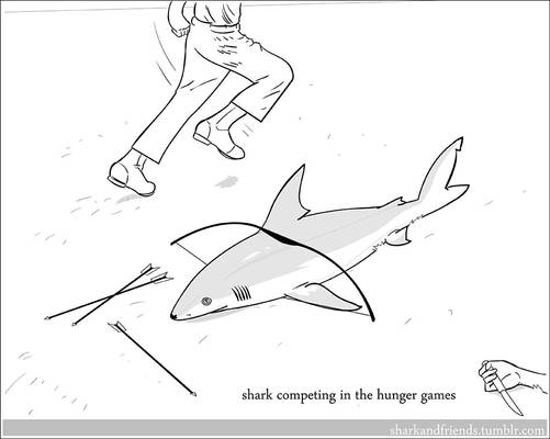 Shark Competing in the Hunger Games