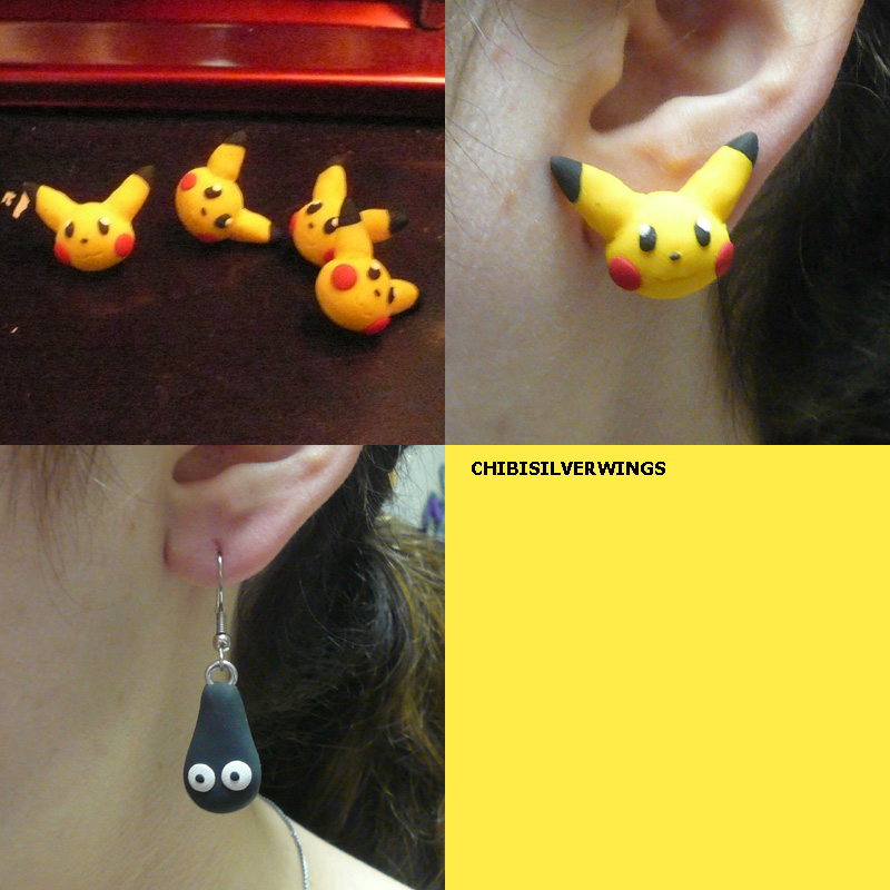 Pikachu and Wobbuffet Earrings