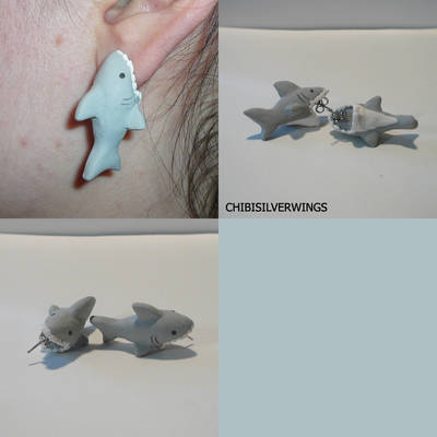 Great White Shark Bite Earrings