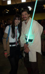 Kurisu and Obi Wan Kenobi...cosplay