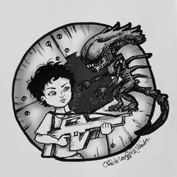 Inktober 2016/13. Alien