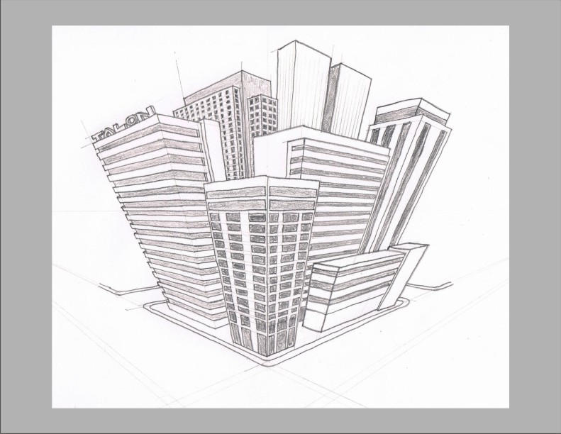 Three Point Perspective Study by MaxTalon on DeviantArt Three Point Perspective Study by MaxTalon on DeviantArt
