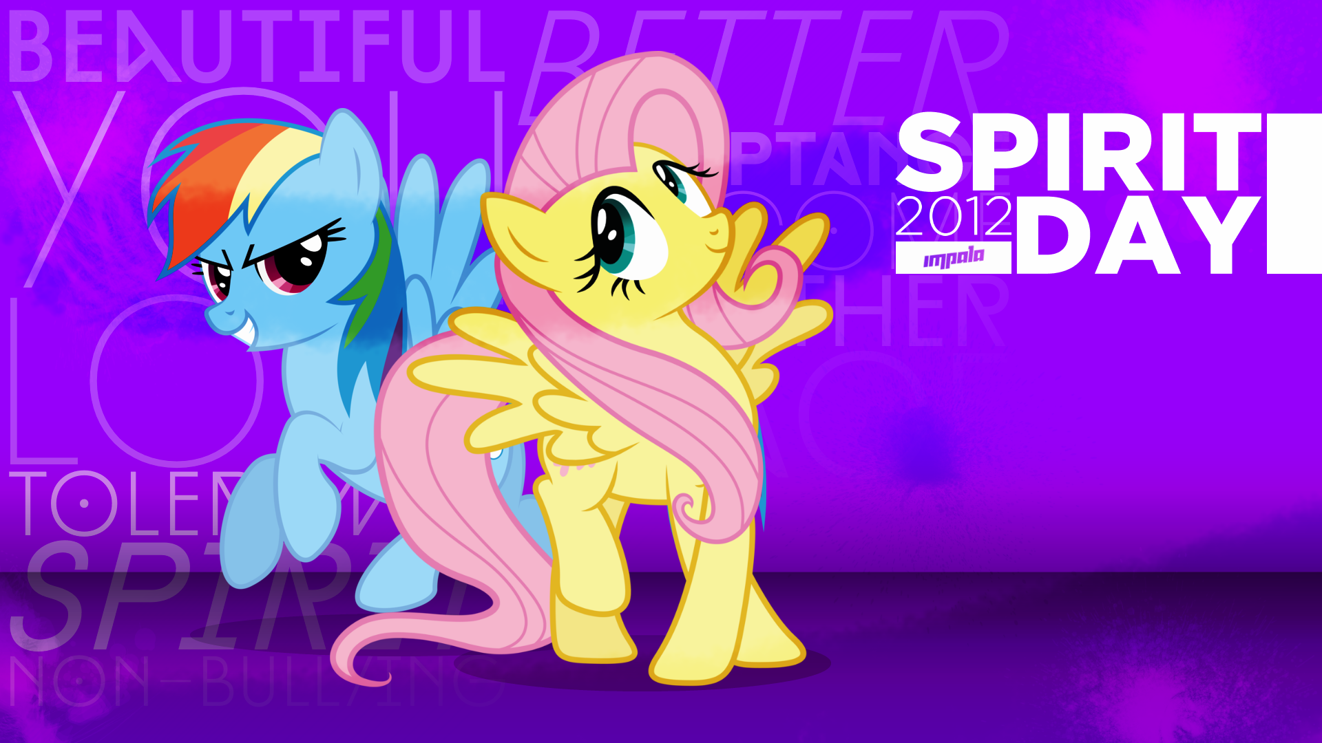 Rainbow Dash and Fluttershy - Spirit Day 2012