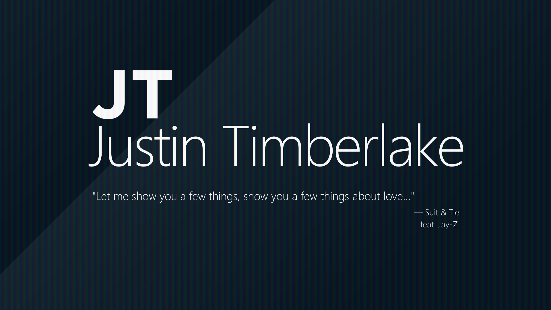 Justin Timberlake/Jay-Z - Suit and Tie | Windows 8