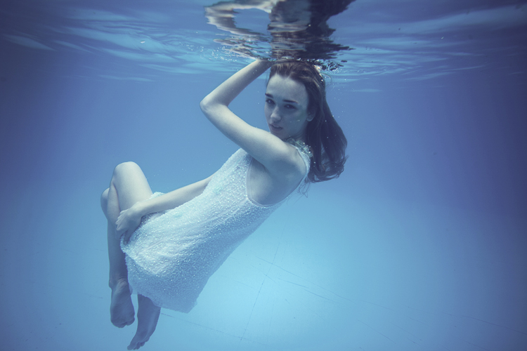 Under water