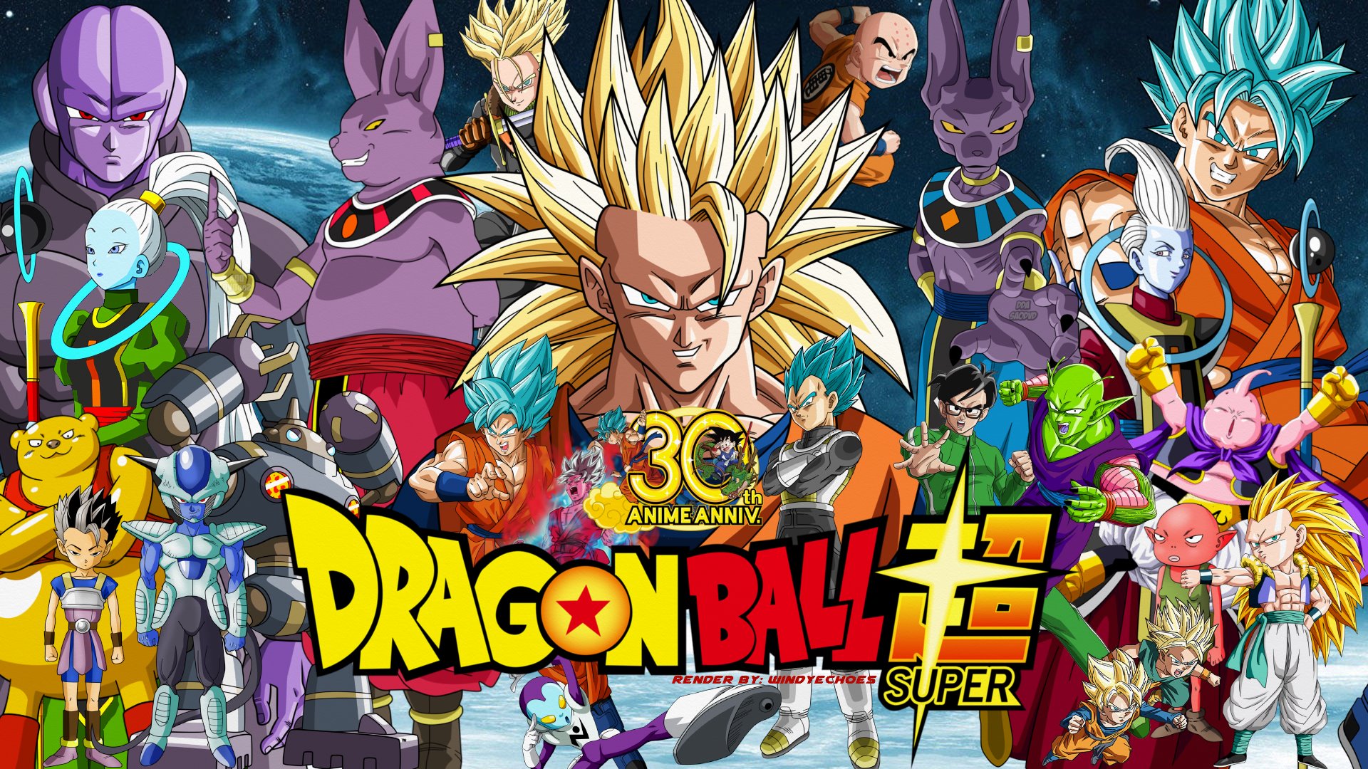 Dragon Ball Super 30th Anniversary Wallpaper # 1 by WindyEchoes on