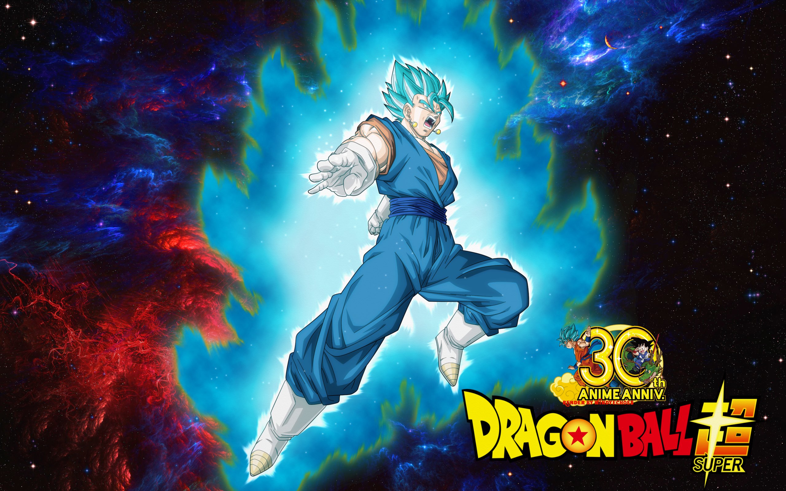 Dragon Ball Super Wallpaper - Vegito Saiyan Blue by WindyEchoes on