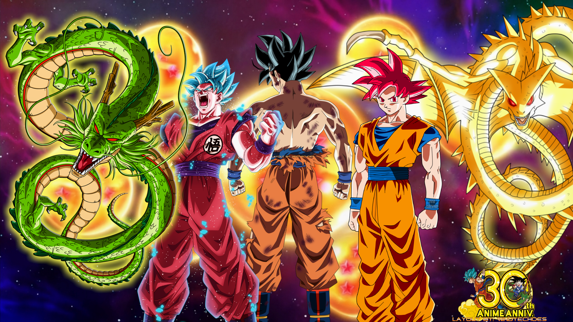 Goku's long hair in his god form - wide 1