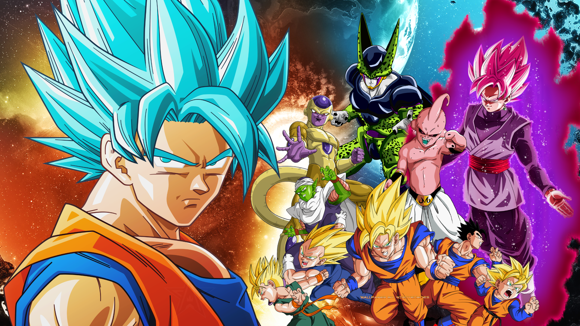 Dragon Ball Z And Dragon Ball Super Wallpaper by WindyEchoes on