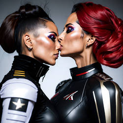 Default Mass effect style Realistic two female kis