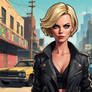 Default Charlize Theron GTA Game art style Old Gua