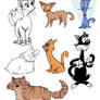 Stylized cats