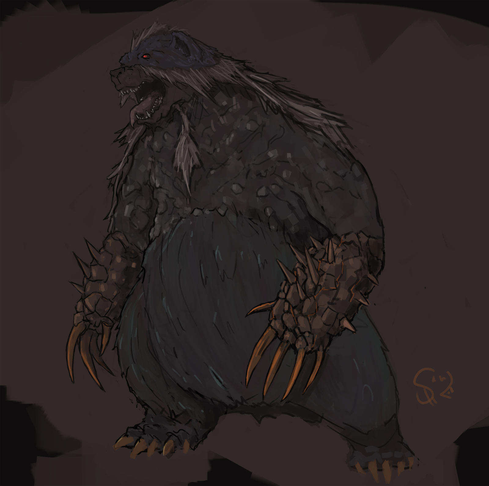 Azuros, the Blue Bear Beast by Halycon450 on DeviantArt