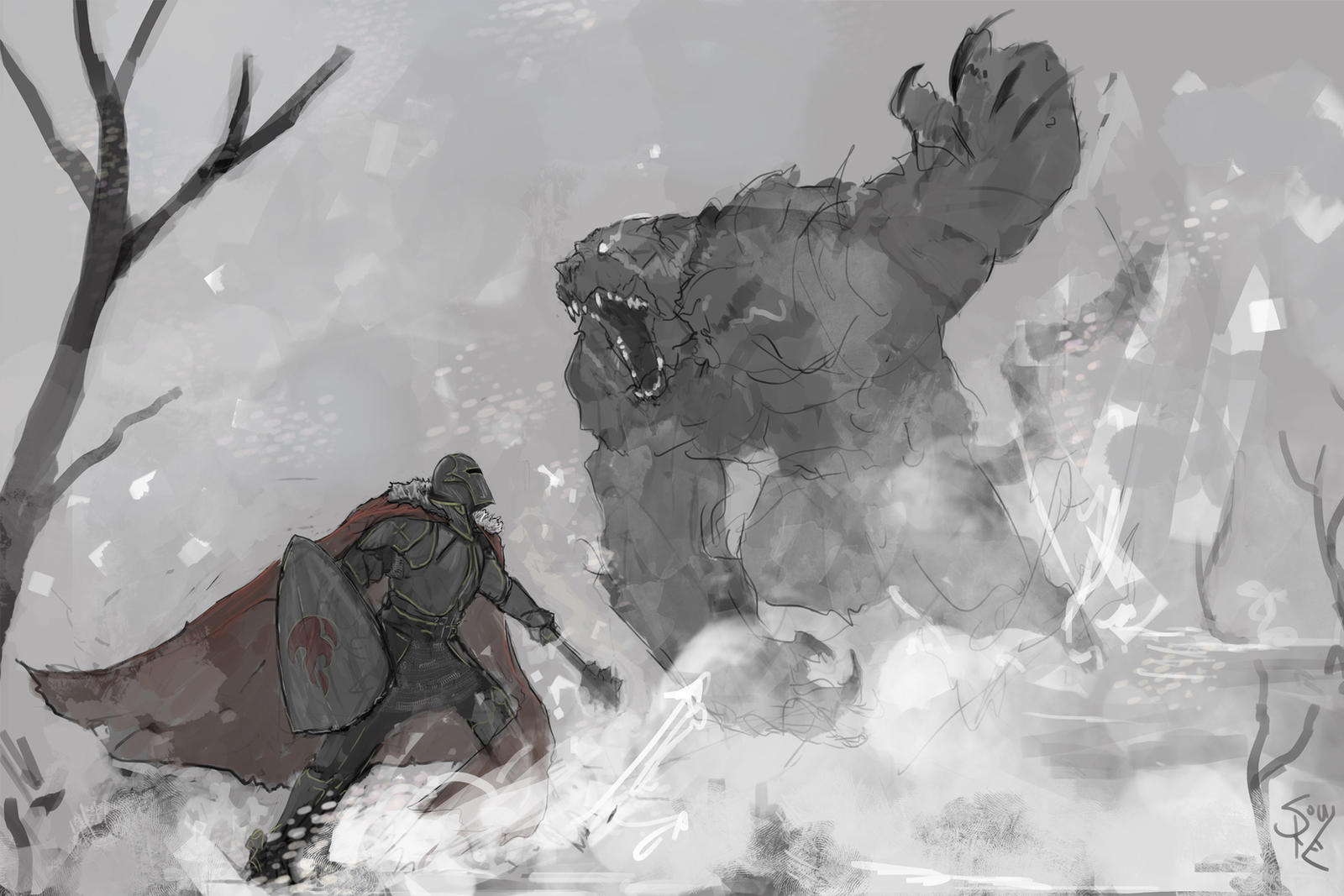 Snow Battle by Halycon450 on DeviantArt