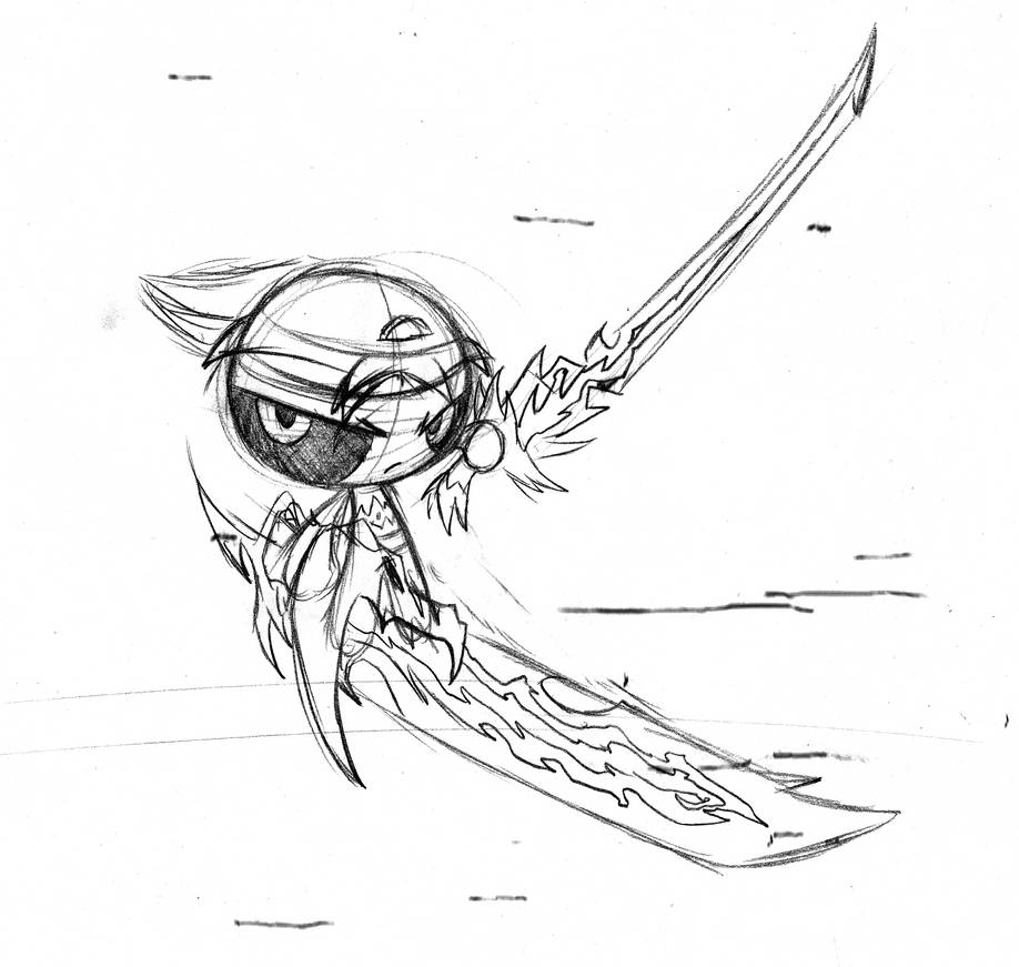 Pyro with Demon Sword-Sketch by Rumilax on DeviantArt